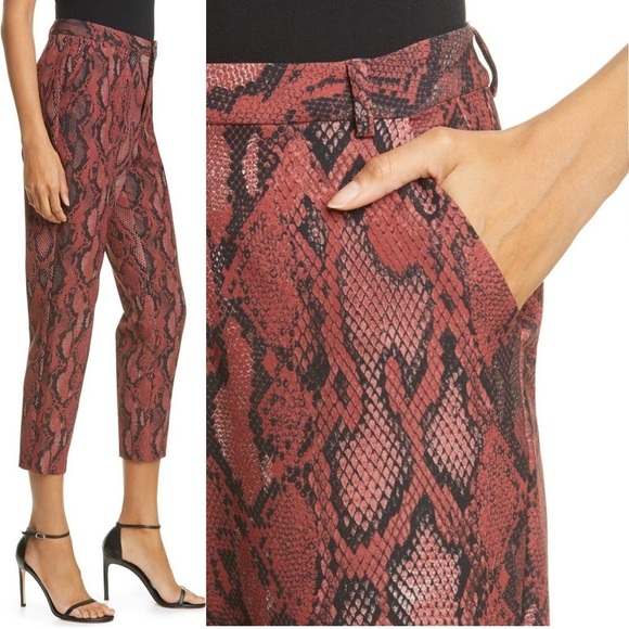 L’agence Ludivine Snakeskin Cropped Trouser Pant - Picture 4 of 11